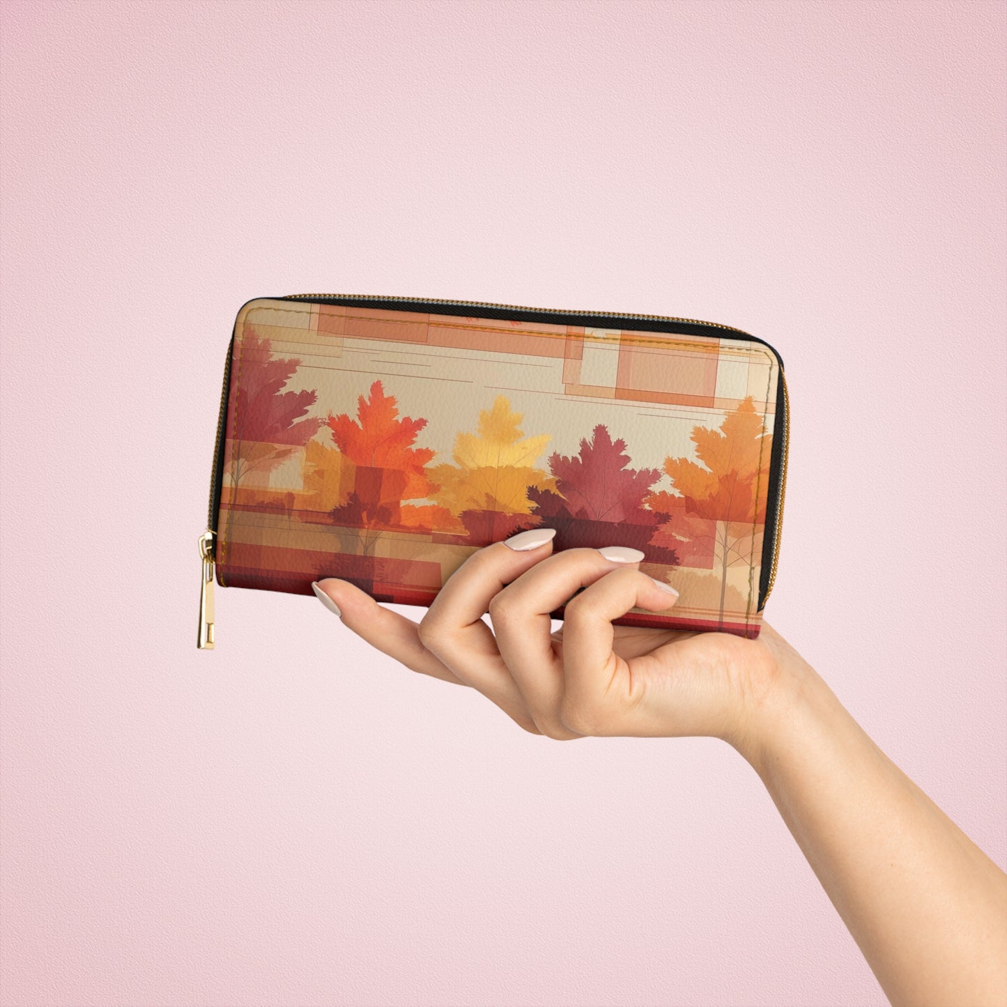 Women's EchoAutumn Wallet – Bold Fall Print Vegan Wallet