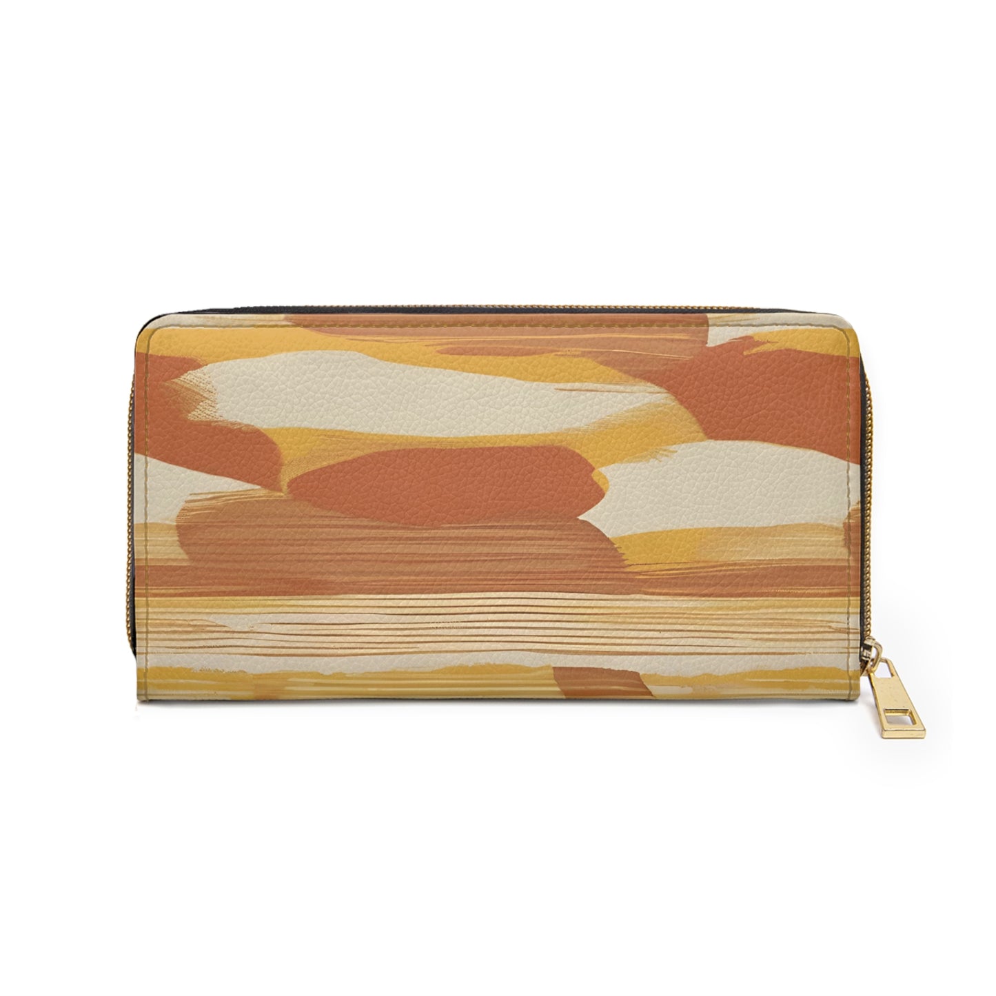 Women's Abstract Wallets - Coastal Calm: Vegan Wallets in Apricot Shades
