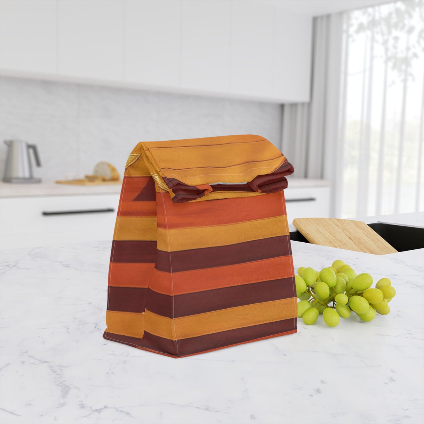Sunset Ocean Polyester Lunch Bag, Eco-Friendly, Beach Day Essentials, Picnic, Back to School, Vibrant Summer Vibe