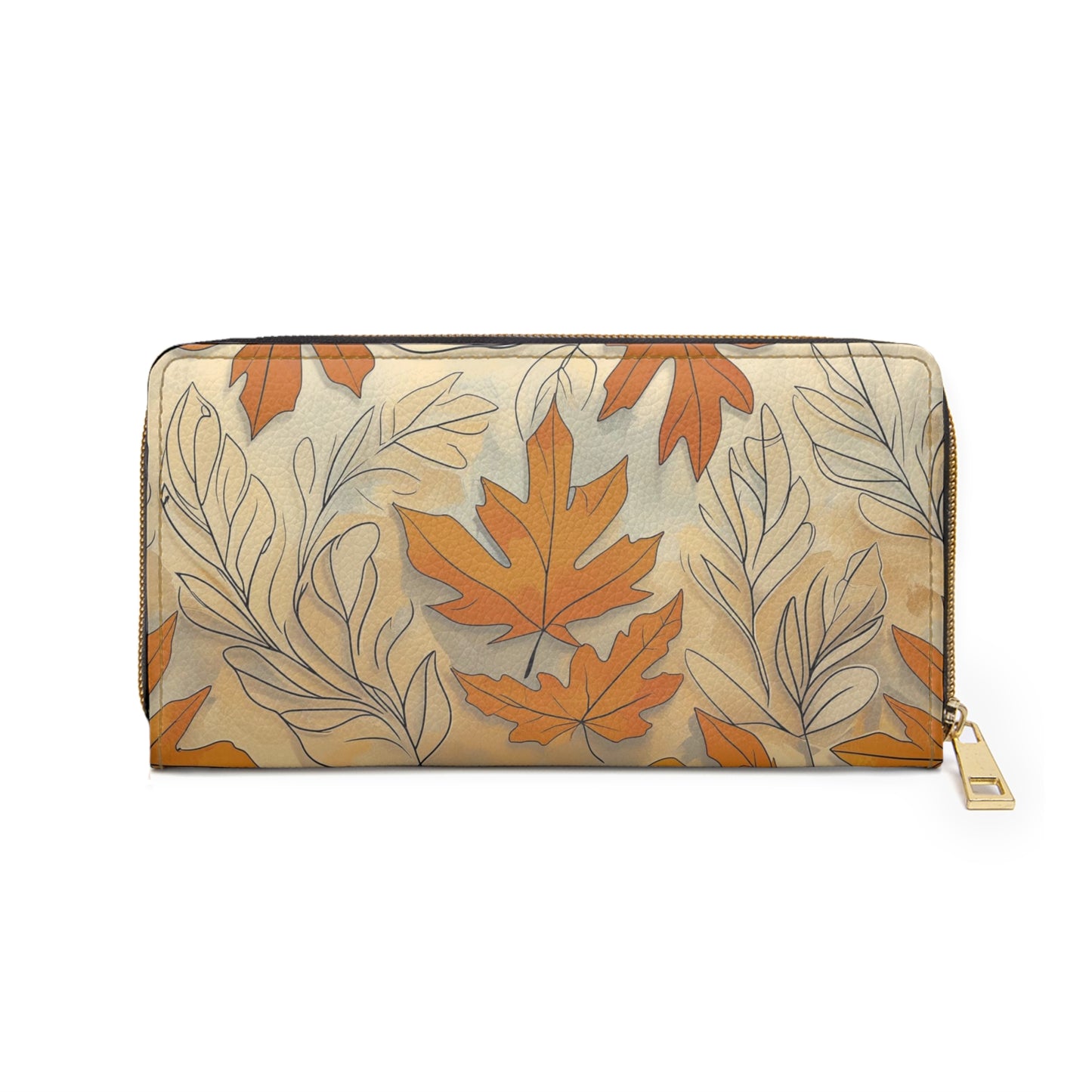 Women's Caramel Botanical Wallet – Vegan-Friendly & Perfect for Cozy Autumn Days