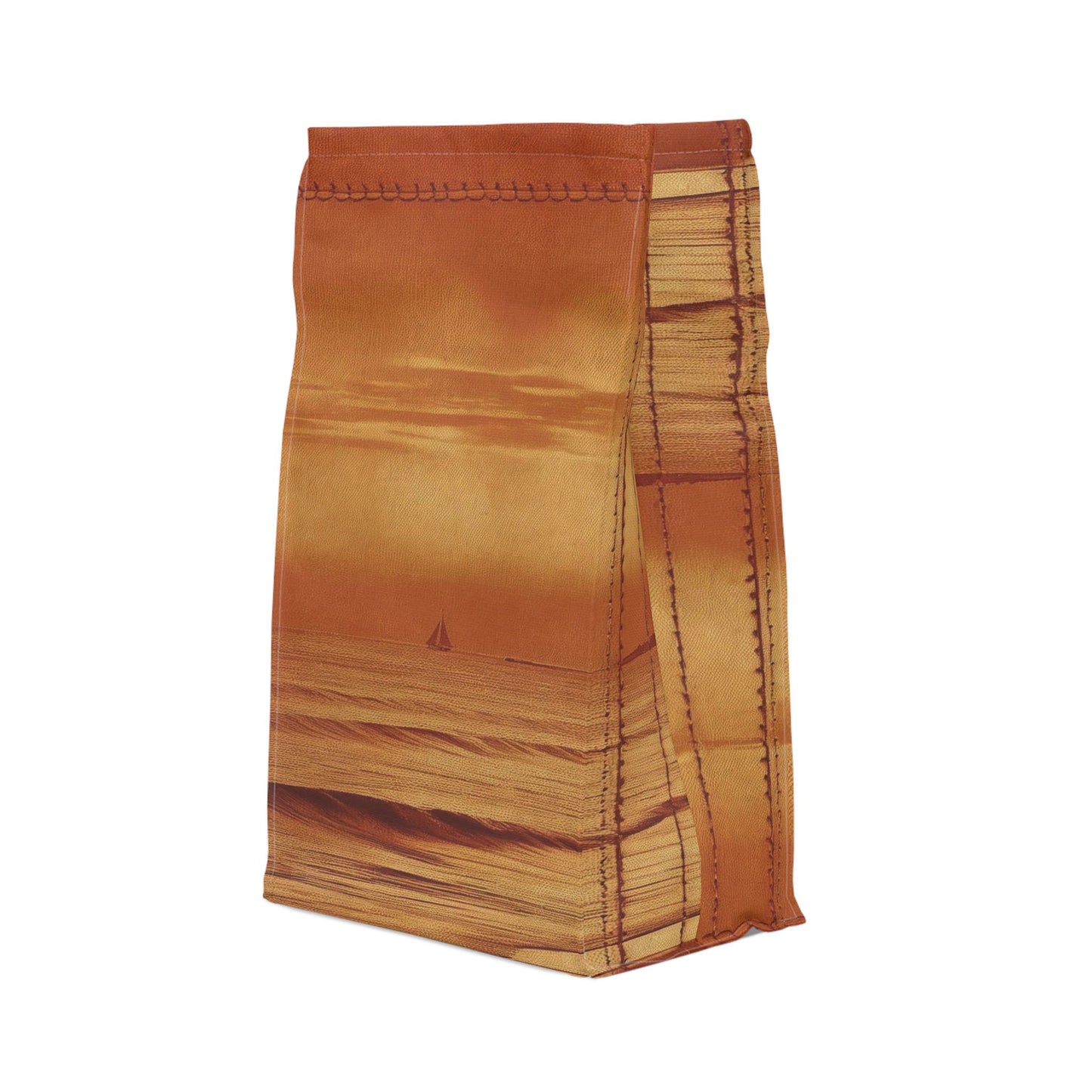 Sunset Ocean Polyester Lunch Bag, Eco-Friendly, Beach Day Essentials, Picnic, Back to School, Vibrant Summer Vibe