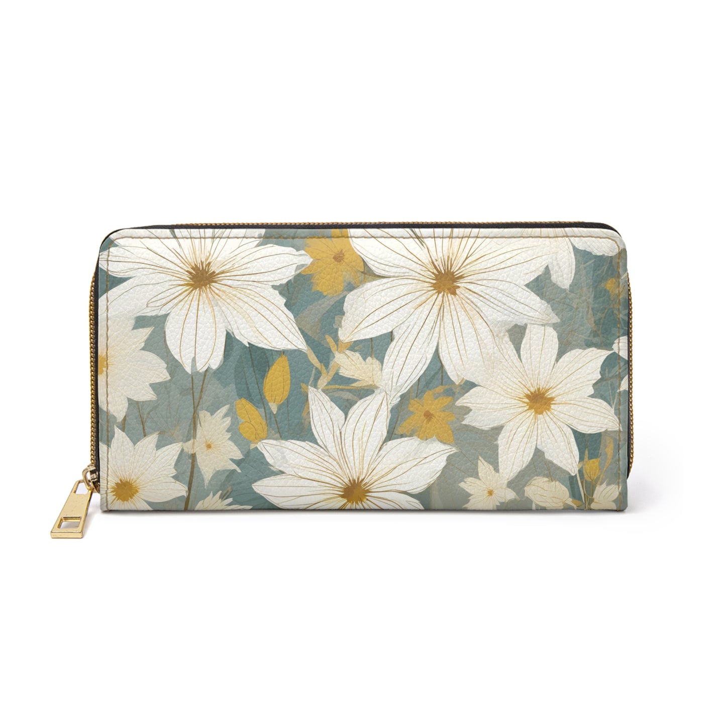 Women's Blue Botanical Wallet - Coastal Wildflowers