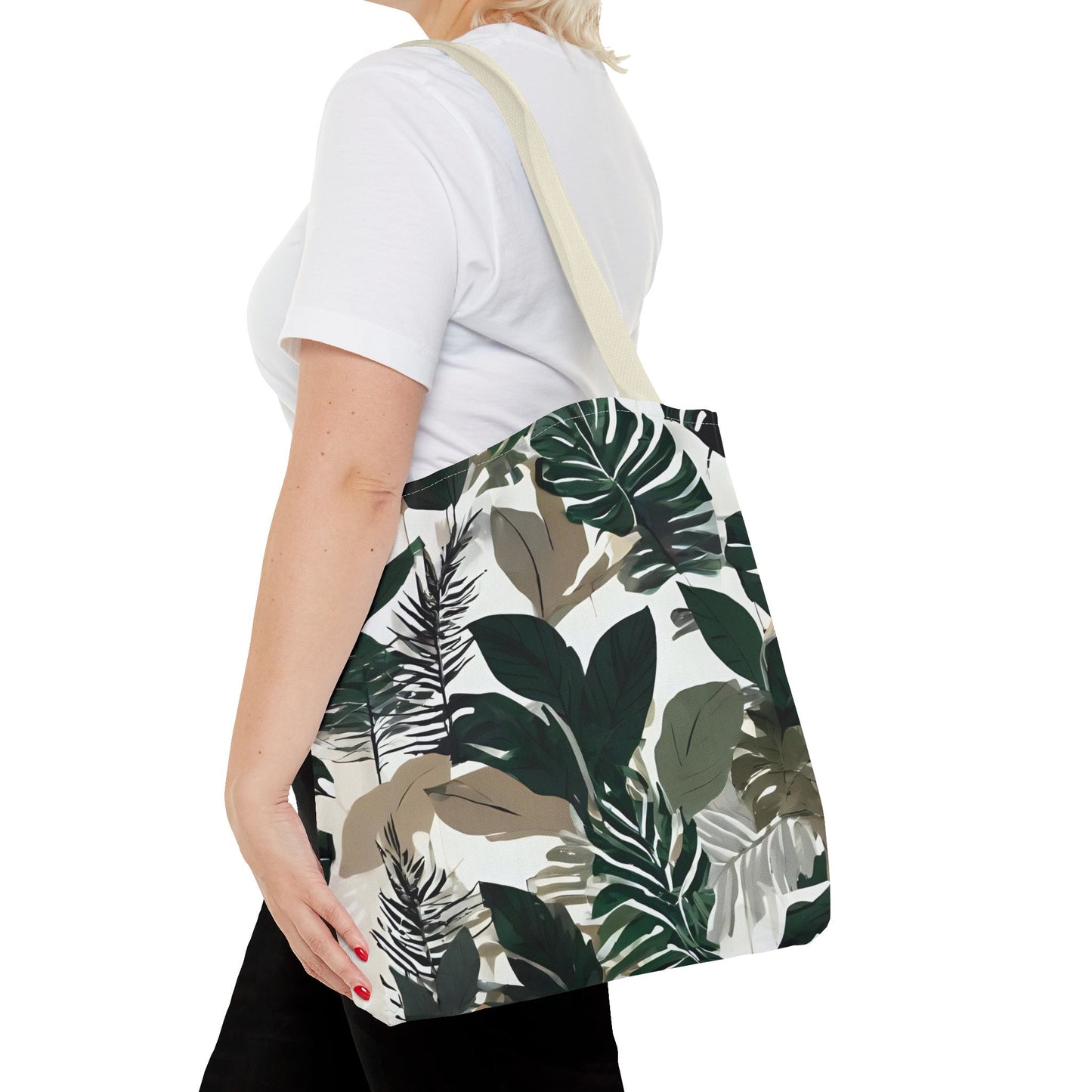 All-Over Tropical Leaves Print - Women's Tote Bag