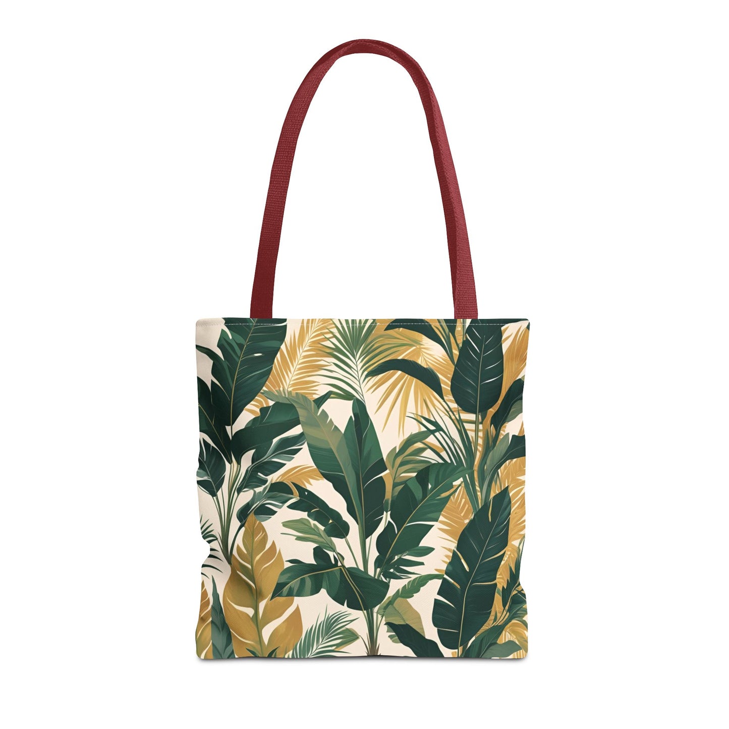 All-Over Print Tropical Leaf Tote Bag - Women's Everyday Floral Tote Bag