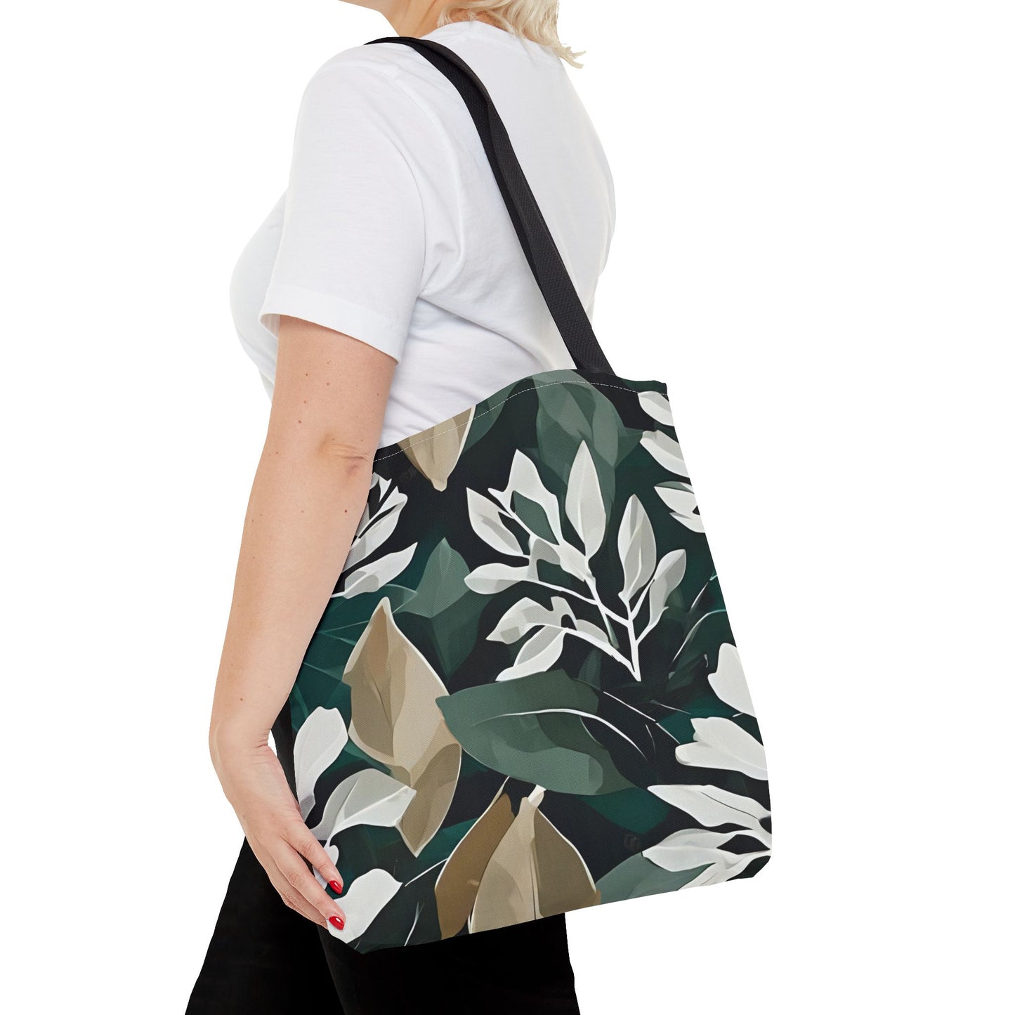 Autumn Leaf Pattern Abstract Tote Bag - Women's Reusable Shopping Bag