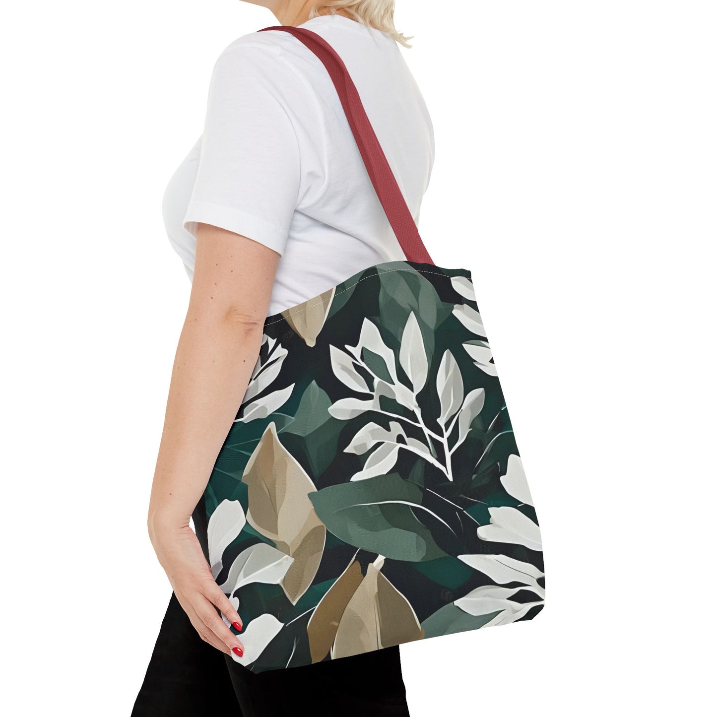 Autumn Leaf Pattern Abstract Tote Bag - Women's Reusable Shopping Bag