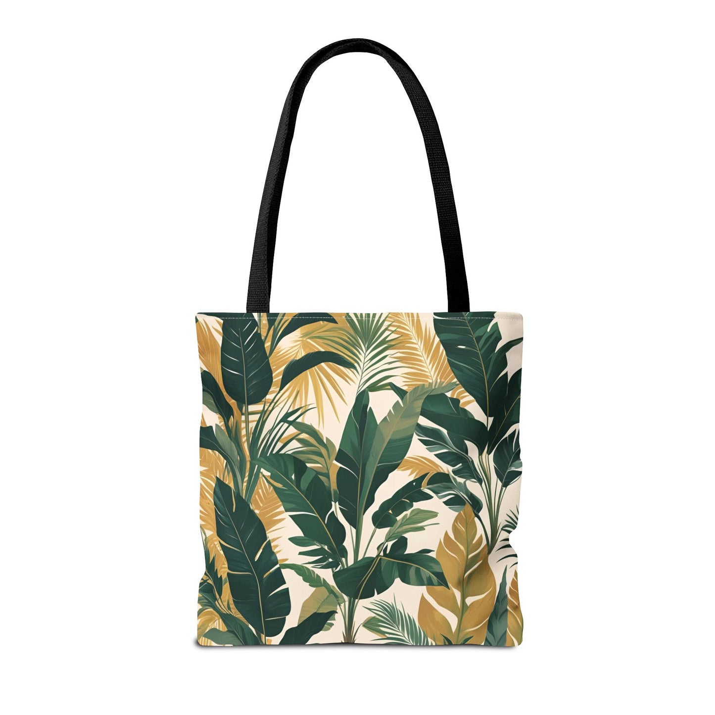 All-Over Print Tropical Leaf Tote Bag - Women's Everyday Floral Tote Bag