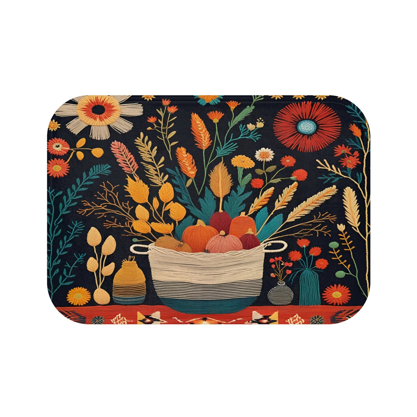 Modern Bath Mat – Autumn Harvest - Vibrant Decorative Mat for Home Décor