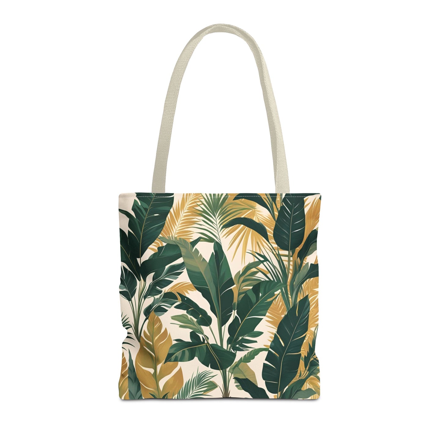 All-Over Print Tropical Leaf Tote Bag - Women's Everyday Floral Tote Bag