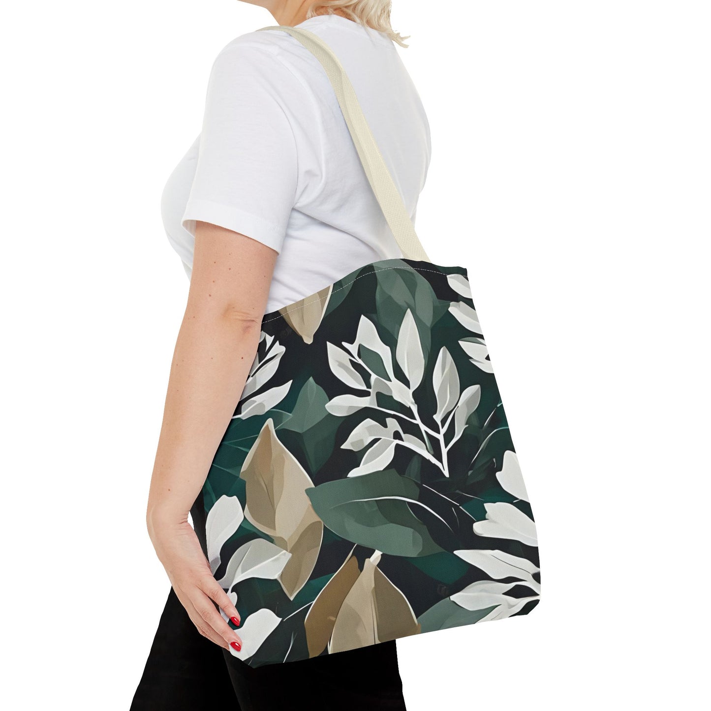 Autumn Leaf Pattern Abstract Tote Bag - Women's Reusable Shopping Bag