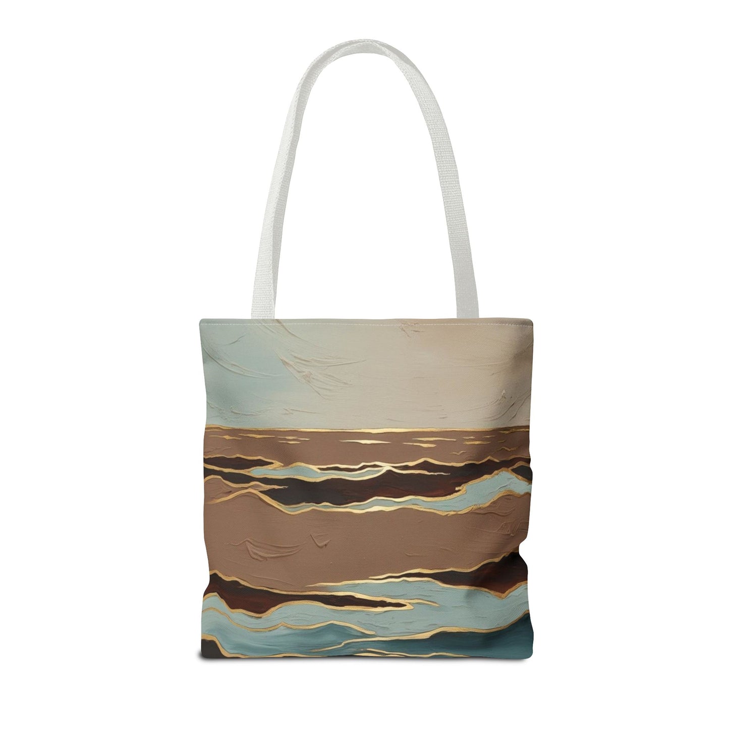 All-Over Print Serene Ocean Waves Tote Bag - Great For Beach Lovers