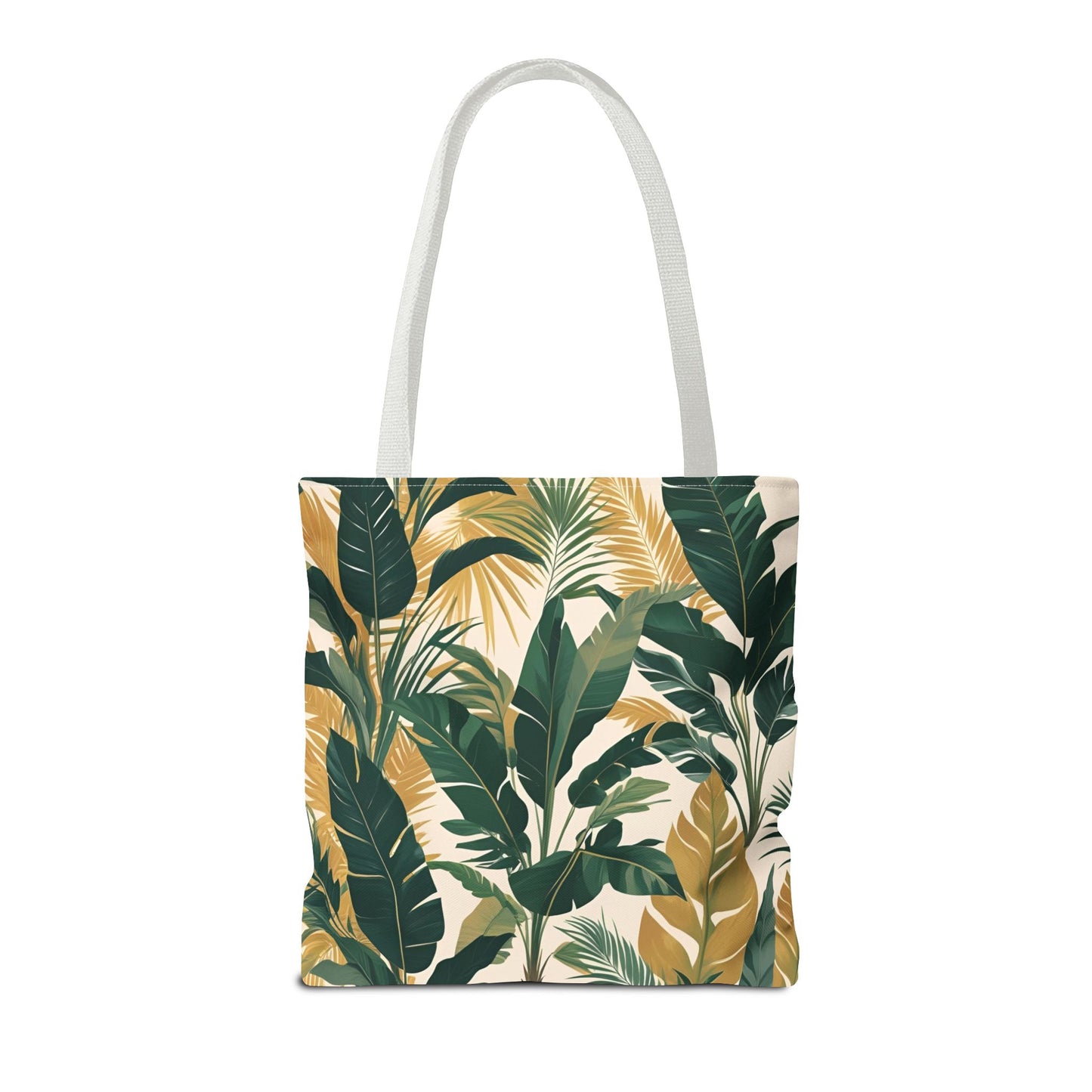 All-Over Print Tropical Leaf Tote Bag - Women's Everyday Floral Tote Bag