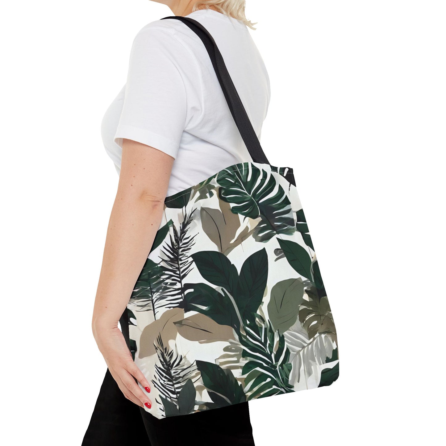 All-Over Tropical Leaves Print - Women's Tote Bag