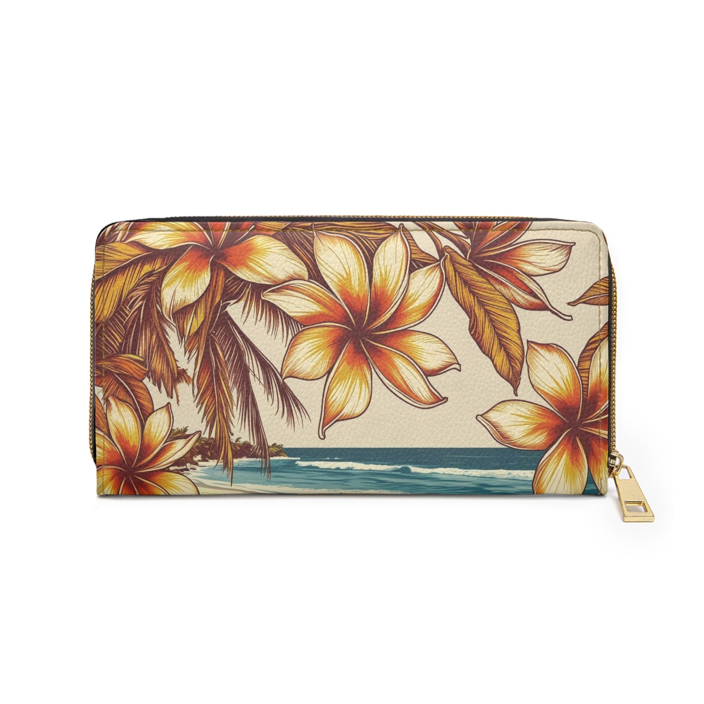 Women's Abstract Tropical Wallet - Coastal Palms Vegan Wallet
