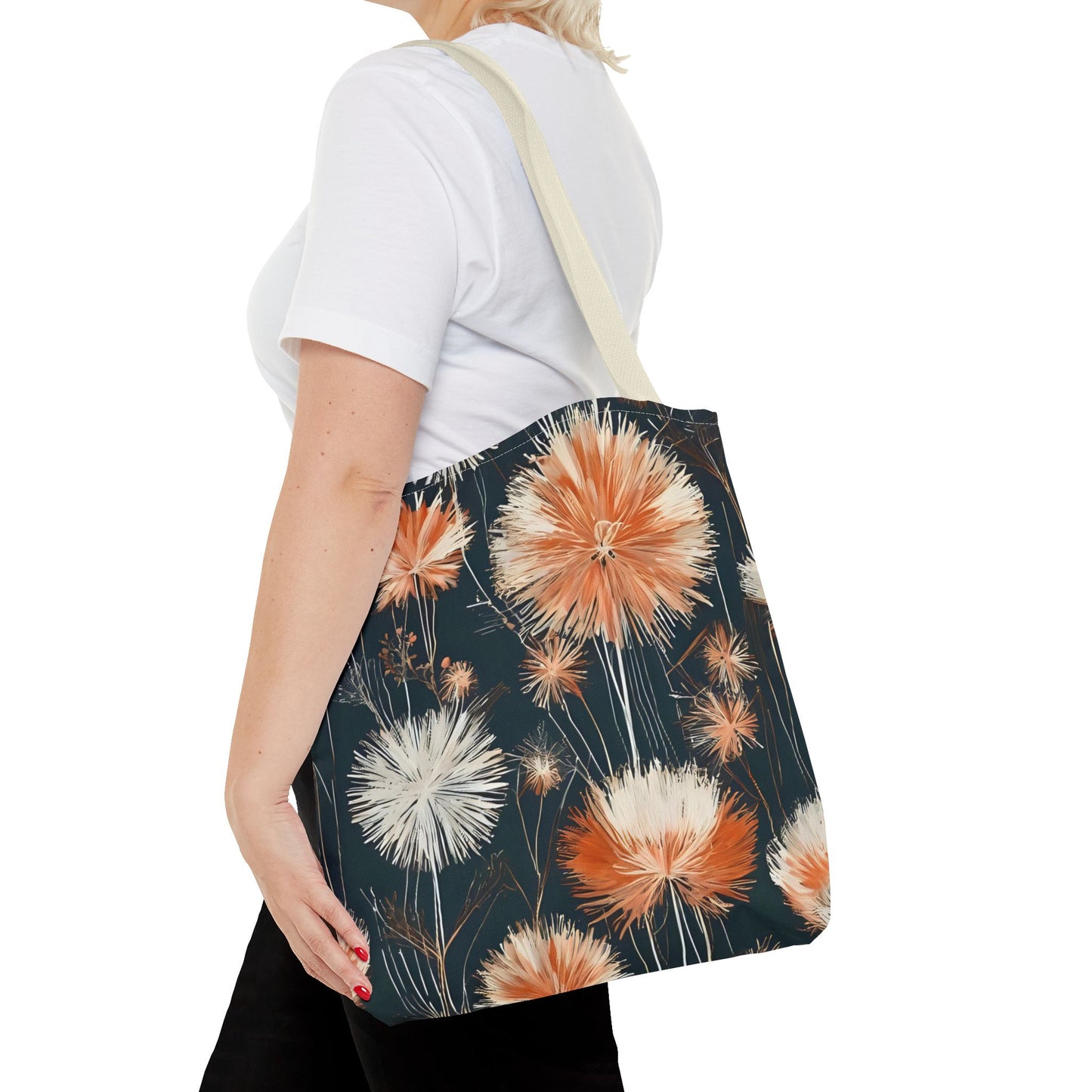 Colorful Dandelion Tote Bag - Womens Abstract Wildflowers Bag