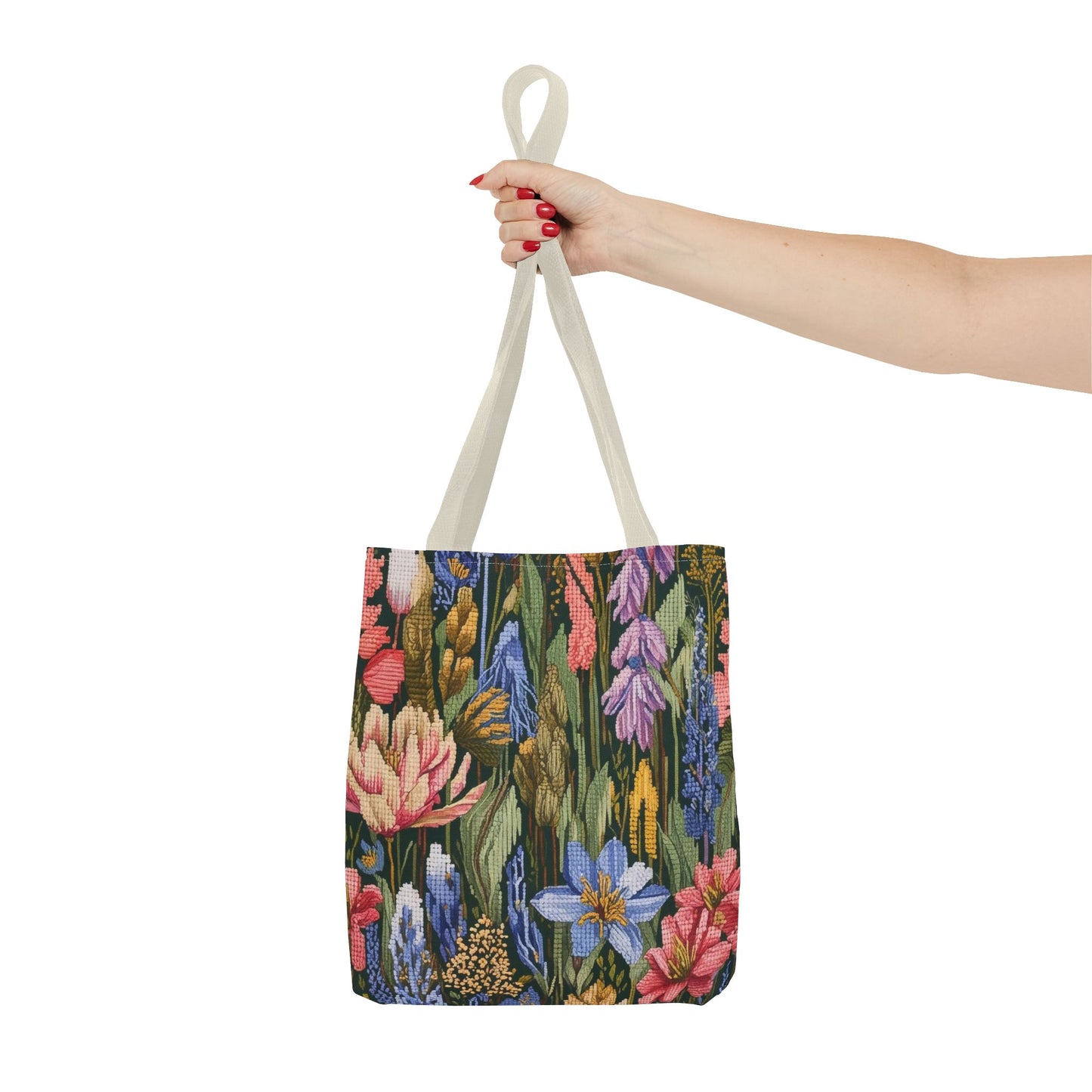 All-Over Print Botanical Floral Tote Bag - Women's Everyday Canvas Tote
