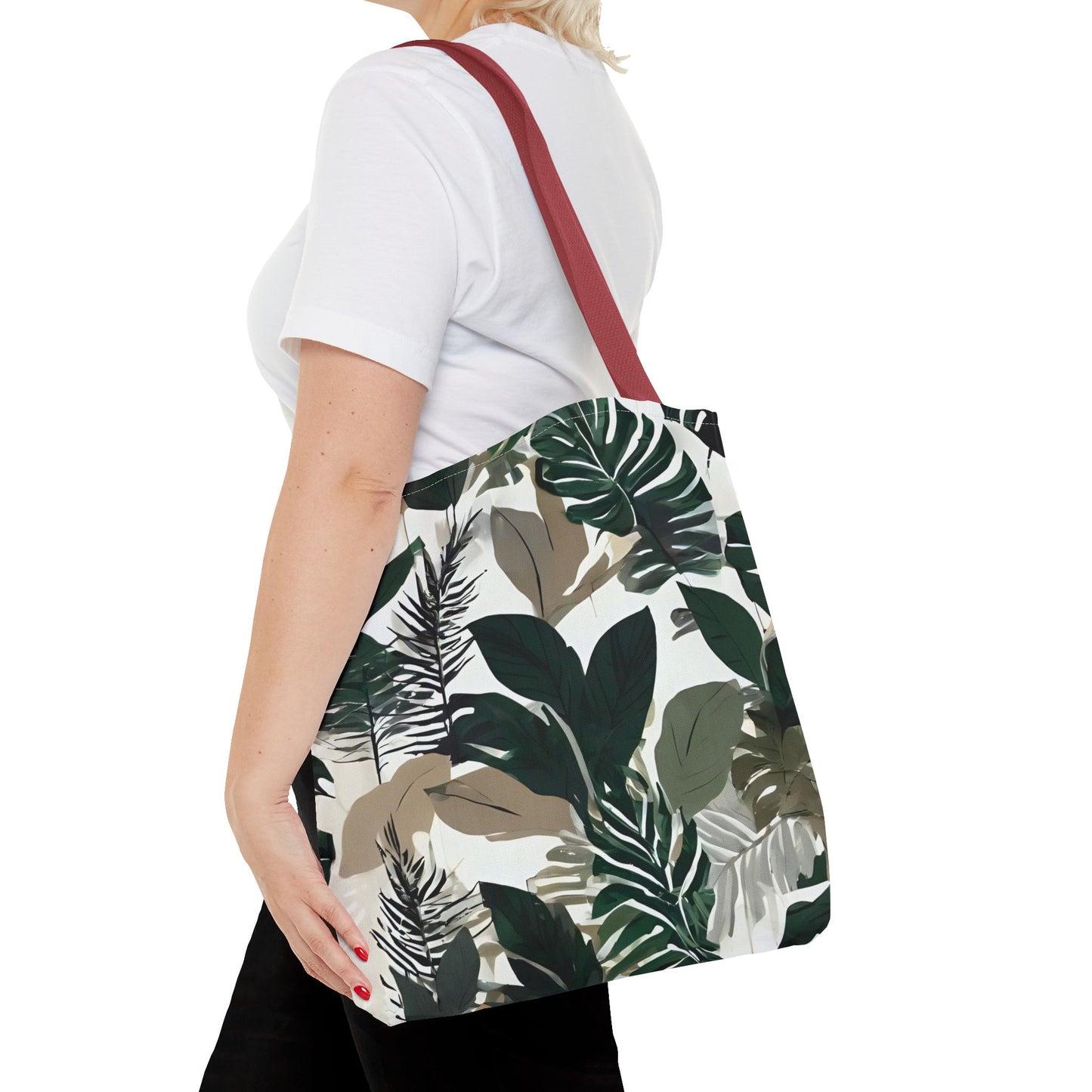 All-Over Tropical Leaves Print - Women's Tote Bag