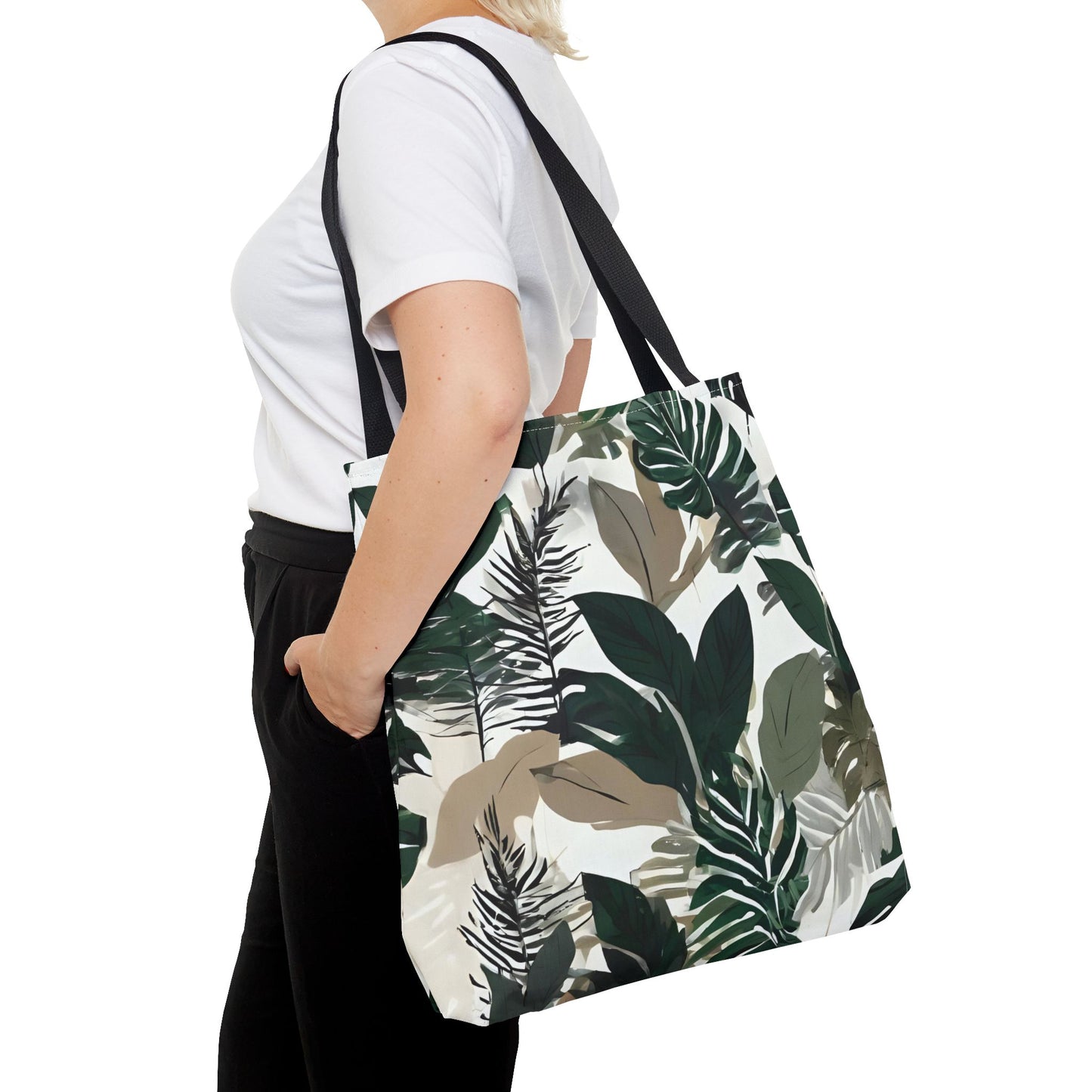 All-Over Tropical Leaves Print - Women's Tote Bag