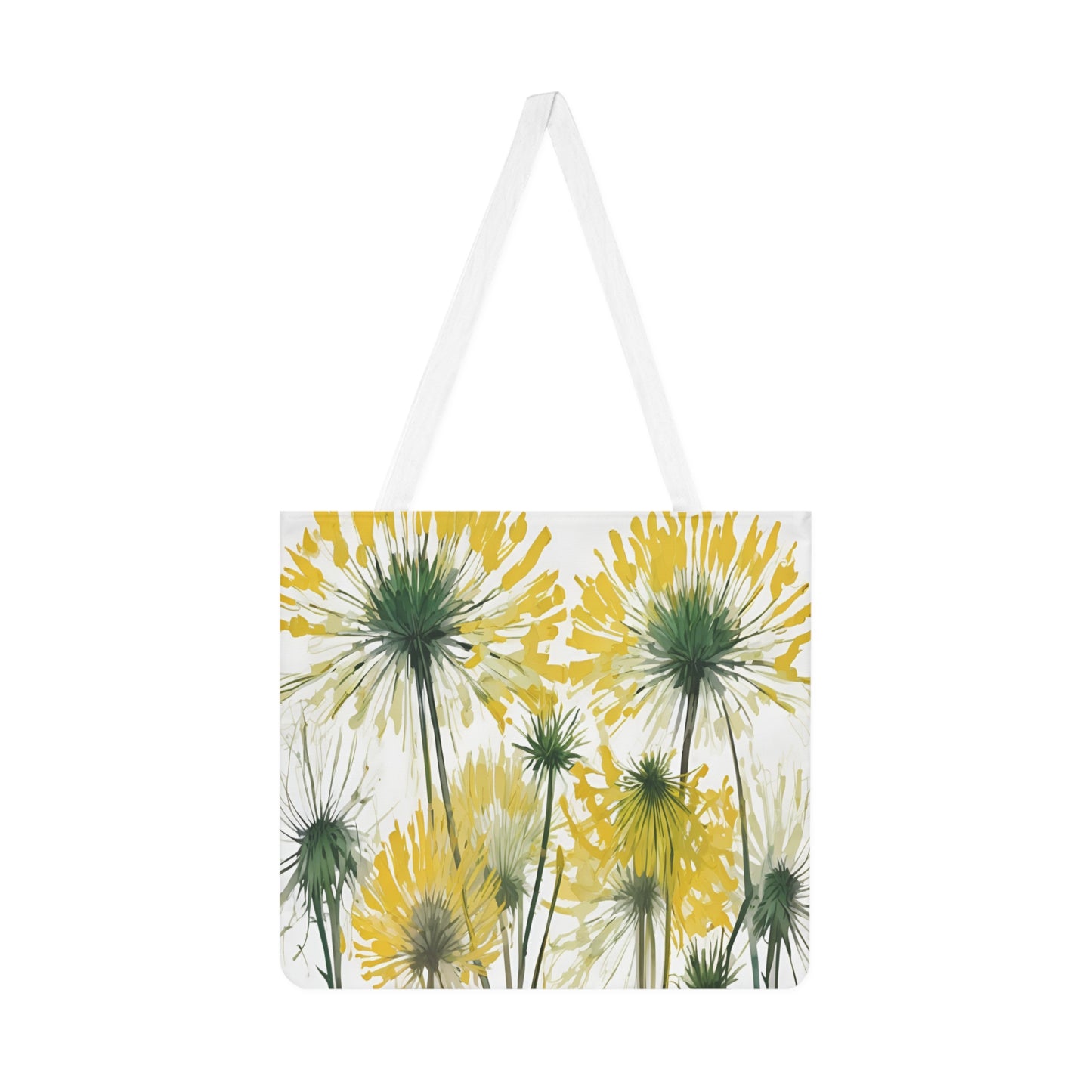 Dandelion Shoulder Tote Bag, Colorful Beach Bag, Eco-Friendly Cotton Tote, Perfect for Summer Outings, Great Gift for Friends