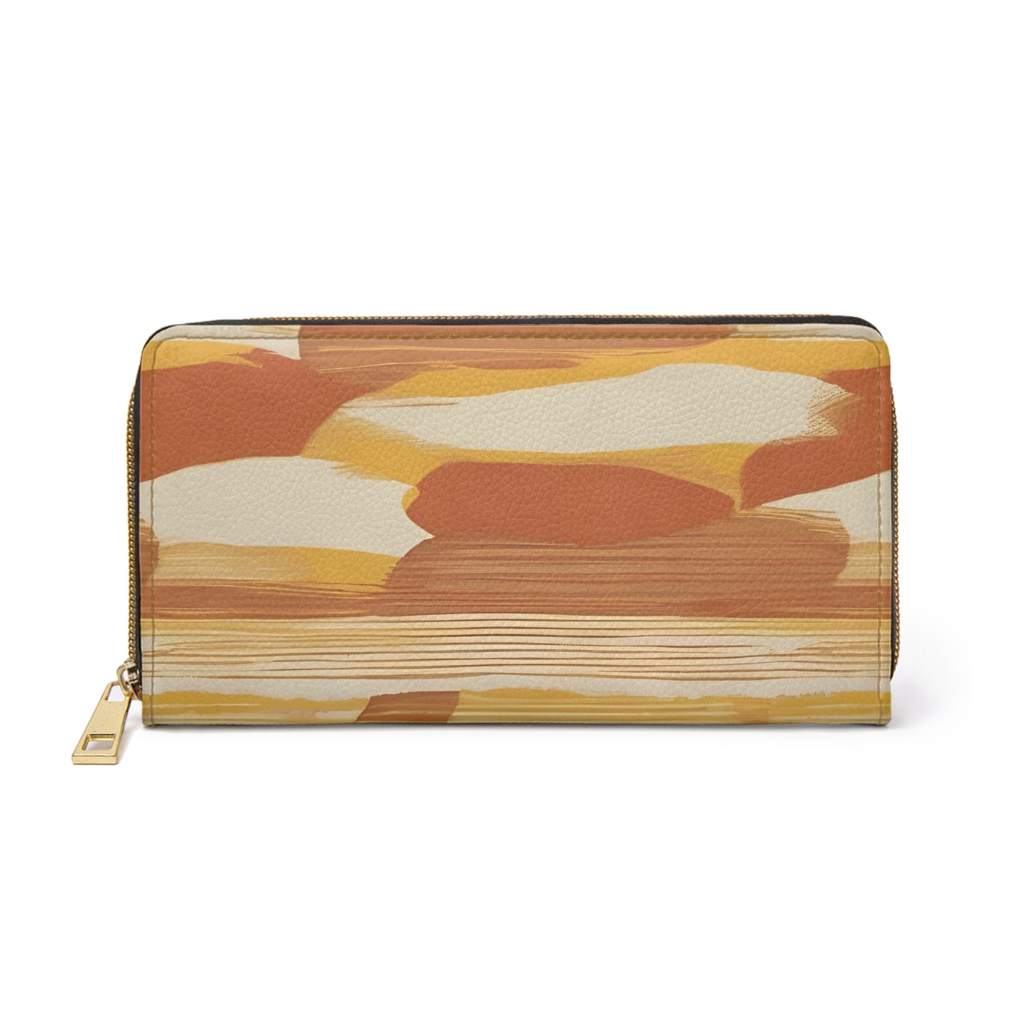 Women's Abstract Wallets - Coastal Calm: Vegan Wallets in Apricot Shades