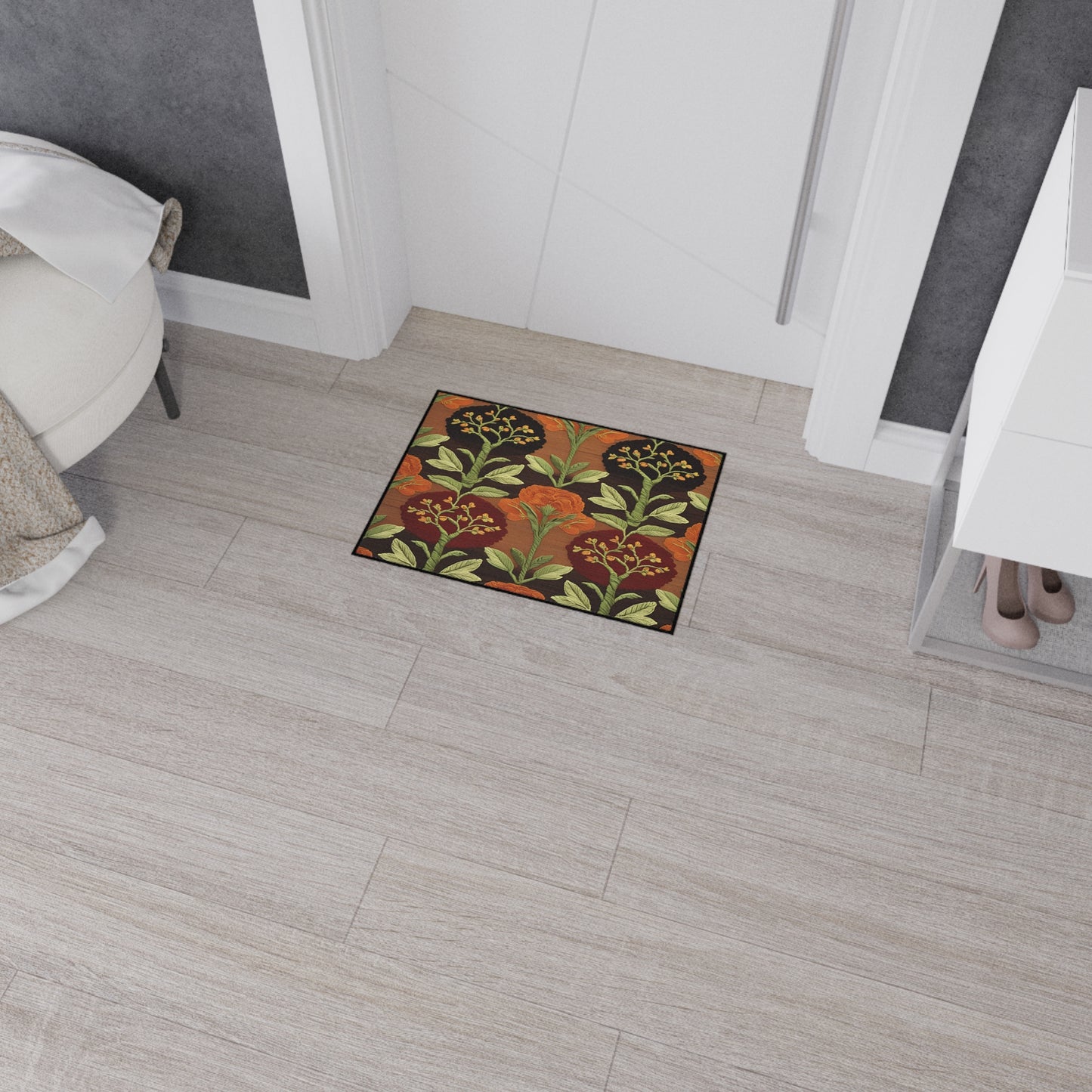 Modern Autumn Tree Design - Heavy Duty Floor Mat - Elegant Floral Indoor/Outdoor Rug, Home Decor, Kitchen Mat, Entryway Welcome Mat, Durable Utility Mat