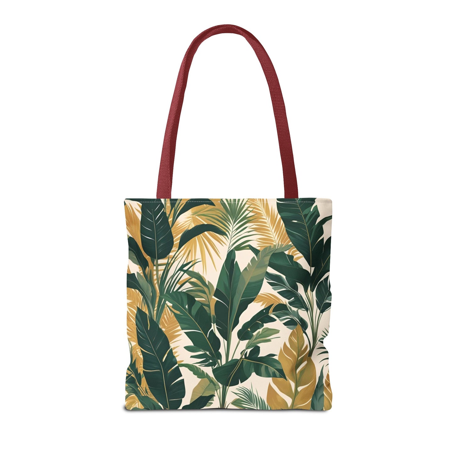 All-Over Print Tropical Leaf Tote Bag - Women's Everyday Floral Tote Bag