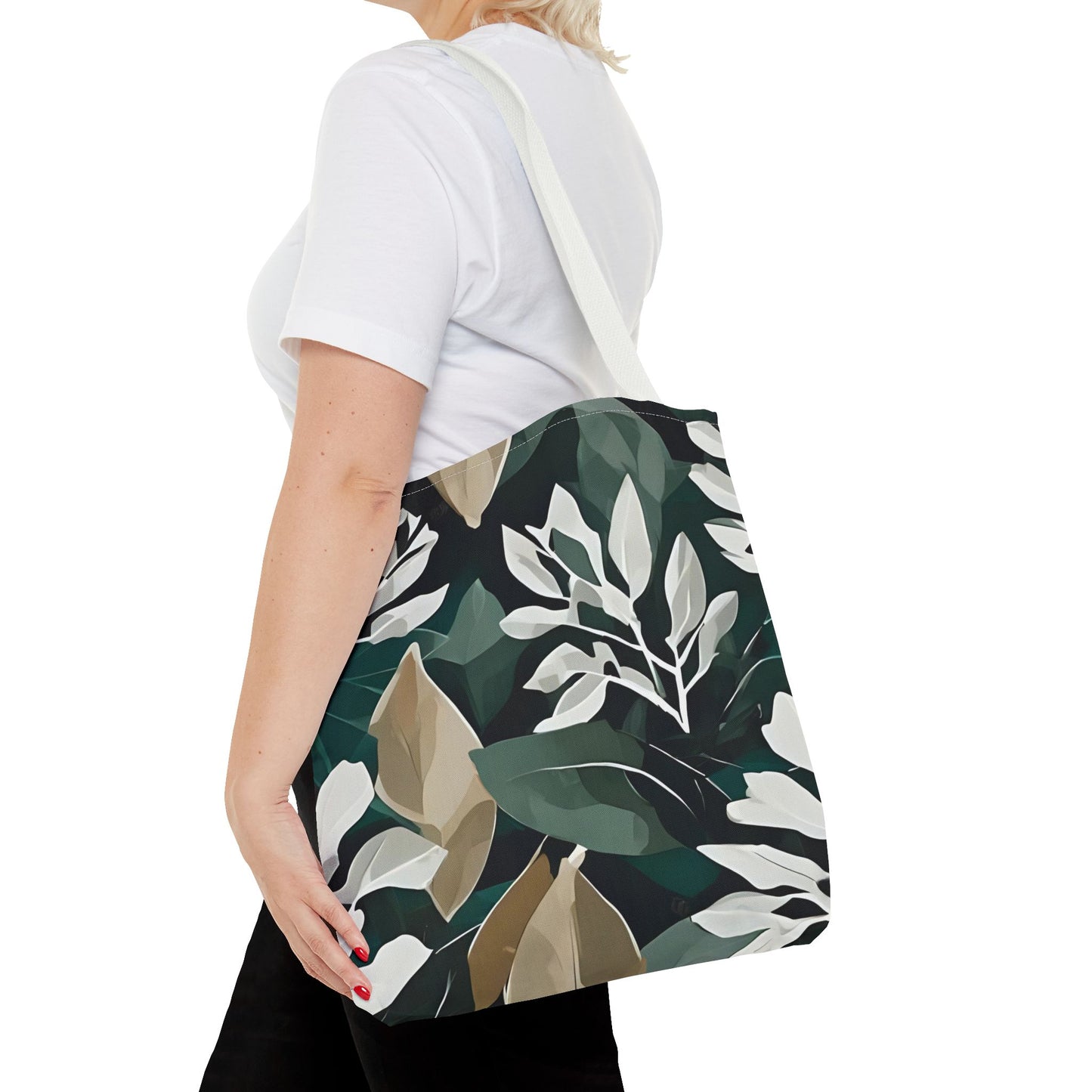 Autumn Leaf Pattern Abstract Tote Bag - Women's Reusable Shopping Bag