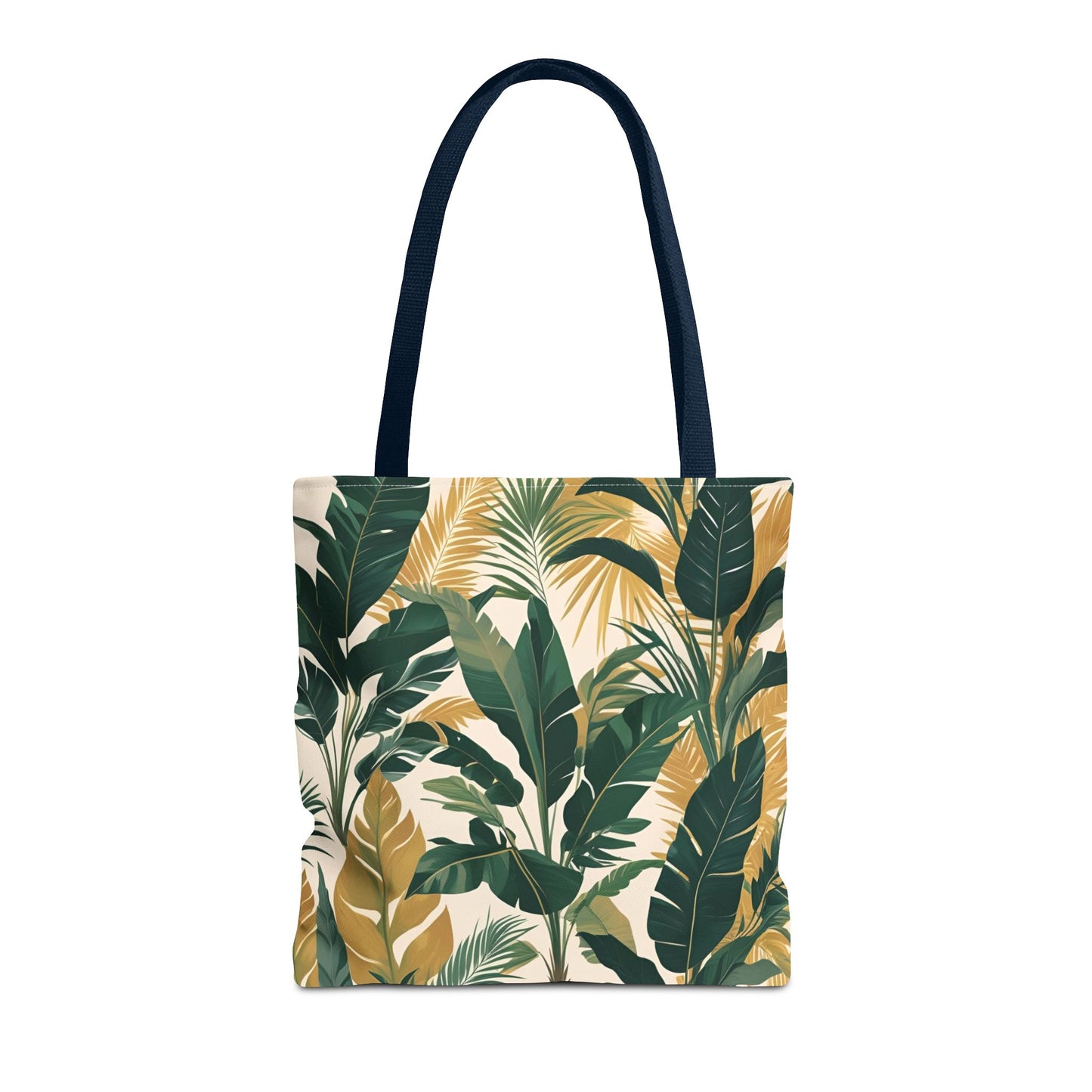 All-Over Print Tropical Leaf Tote Bag - Women's Everyday Floral Tote Bag