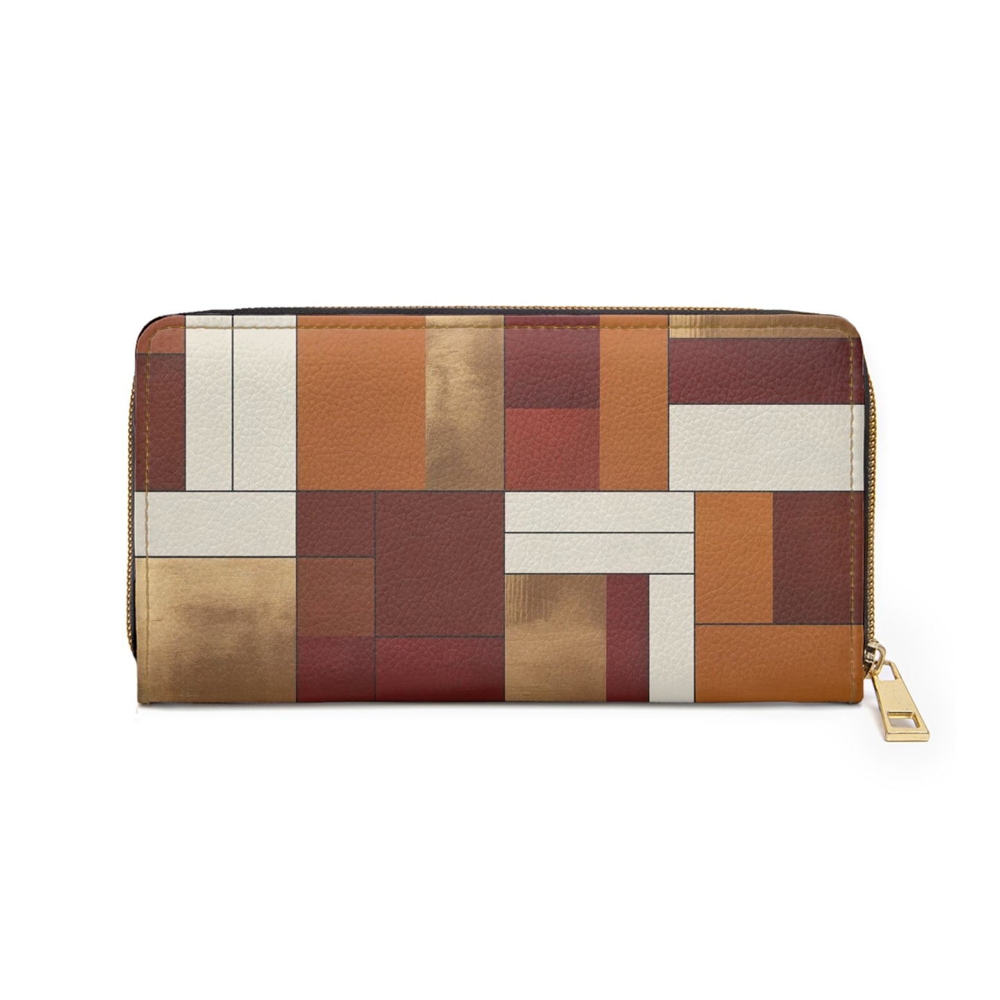 Women's Toasted Ochre Abstract Wallet - Autumn Colors for Casual-Chic Days