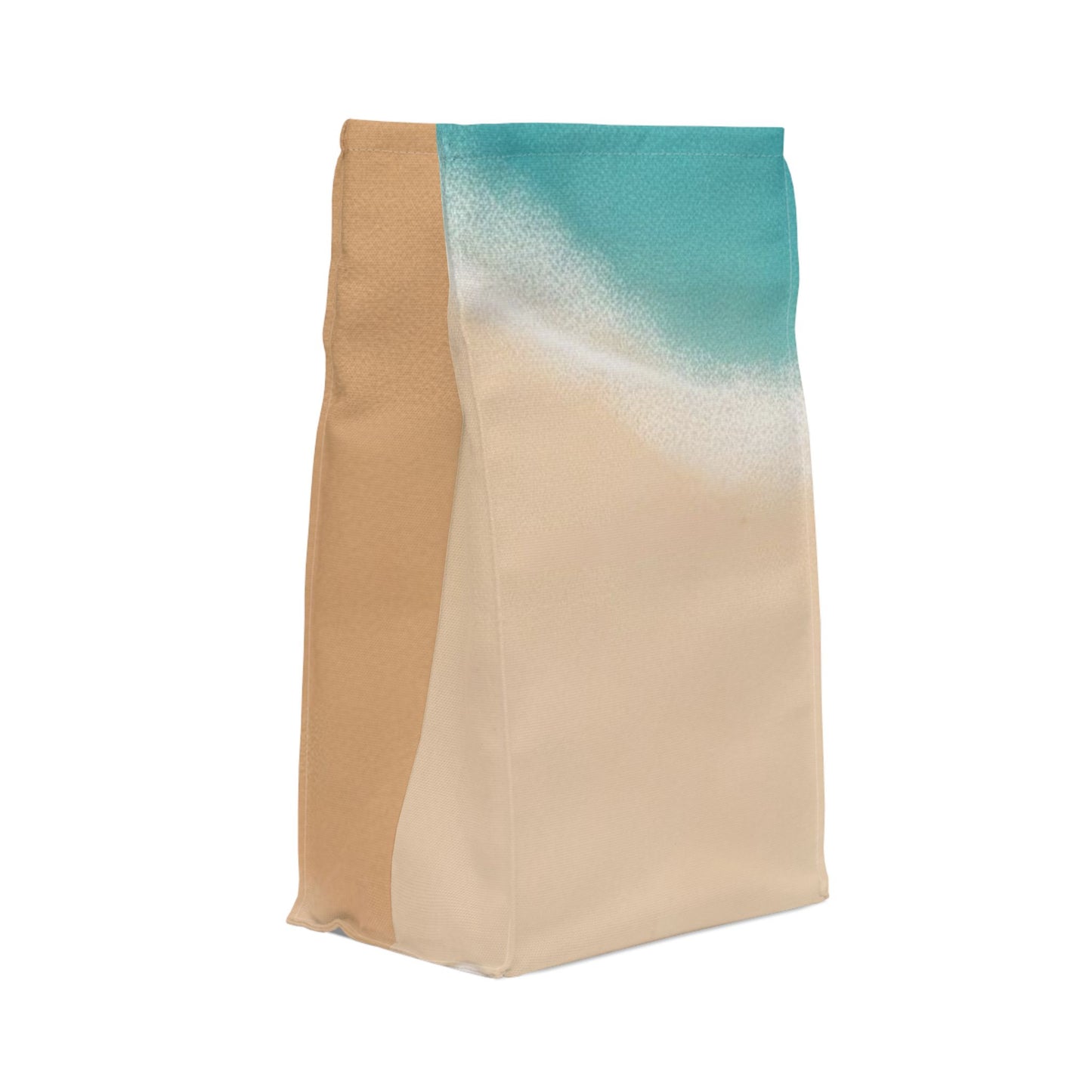 Ocean Sand Polyester Lunch Bag, Eco-Friendly, Beach Day Essentials, Picnic, Back to School, Vibrant Summer Vibe