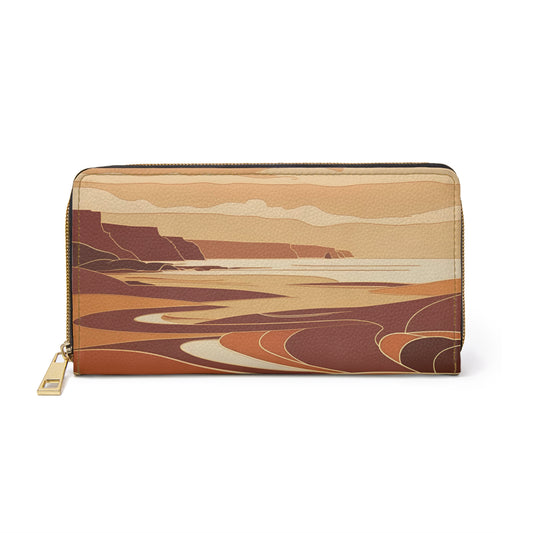 Women's Coastal Wallet - Chic Earthly Hues Design