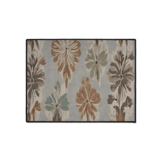 Stylish Heavy Duty Floor Mat - Elegant Floral Indoor/Outdoor Rug, Home Decor, Kitchen Mat, Entryway Welcome Mat, Durable Utility Mat