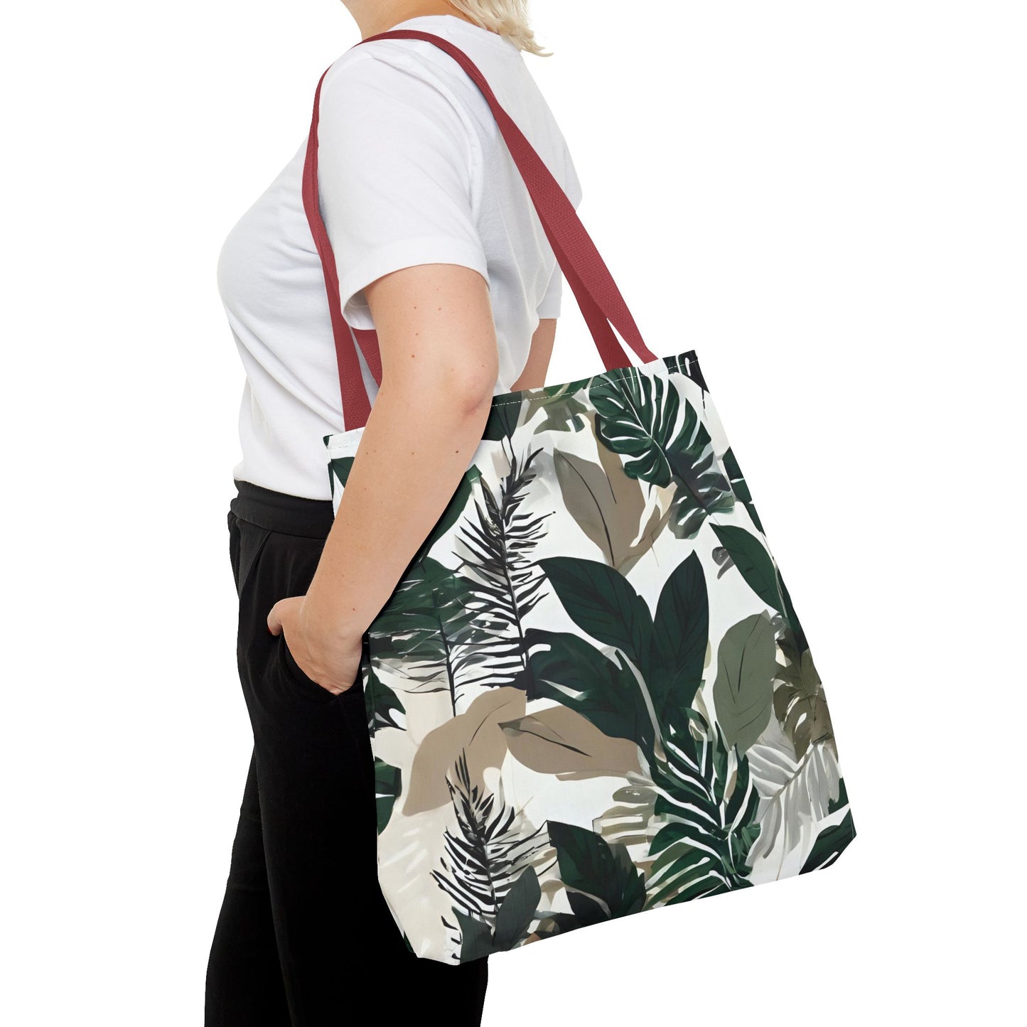 All-Over Tropical Leaves Print - Women's Tote Bag