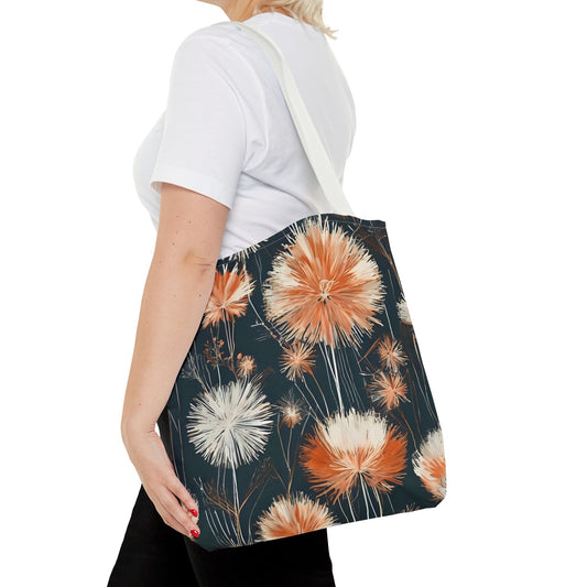 Colorful Dandelion Tote Bag - Womens Abstract Wildflowers Bag