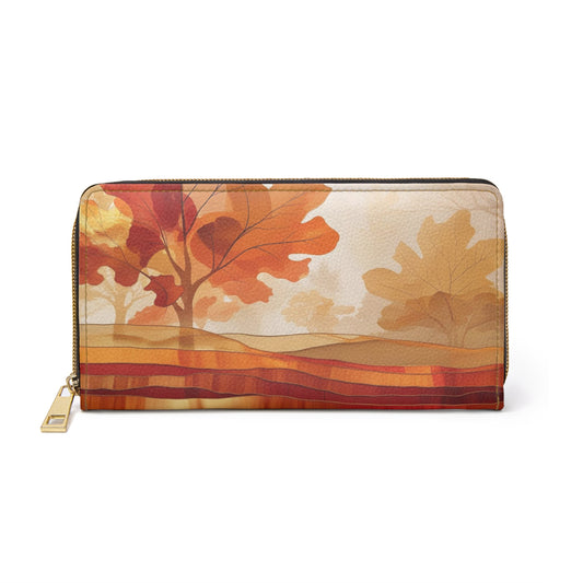 Women's Maple Mirage Wallet – Abstract Leaves, Fall Canvas Print