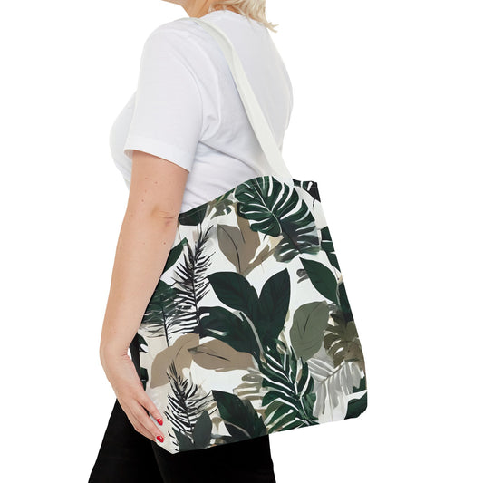 All-Over Tropical Leaves Print - Women's Tote Bag