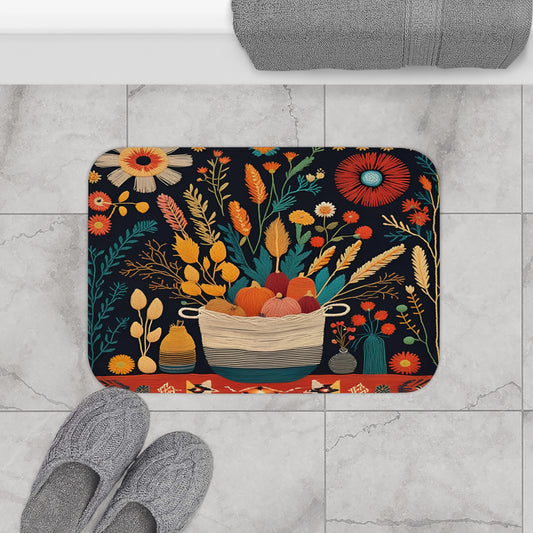 Modern Bath Mat – Autumn Harvest - Vibrant Decorative Mat for Home Décor