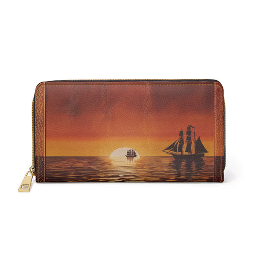 Women's Wallets - Deep Sea Vintage: Ocean-Toned in Vegan Leather