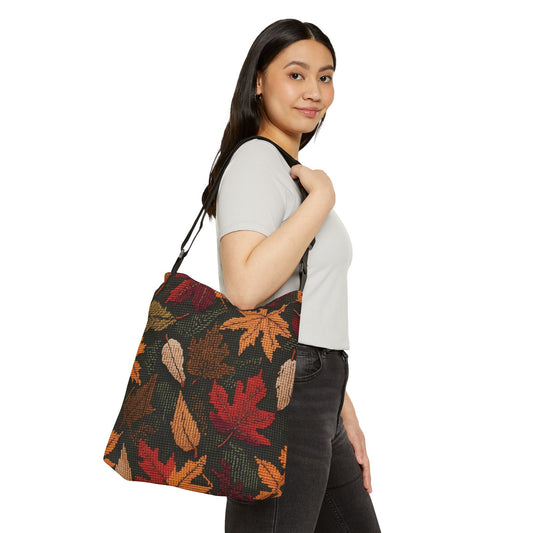 Autumn Leaves Print Tote Bag – Native-Inspired Adjustable Bag For Women