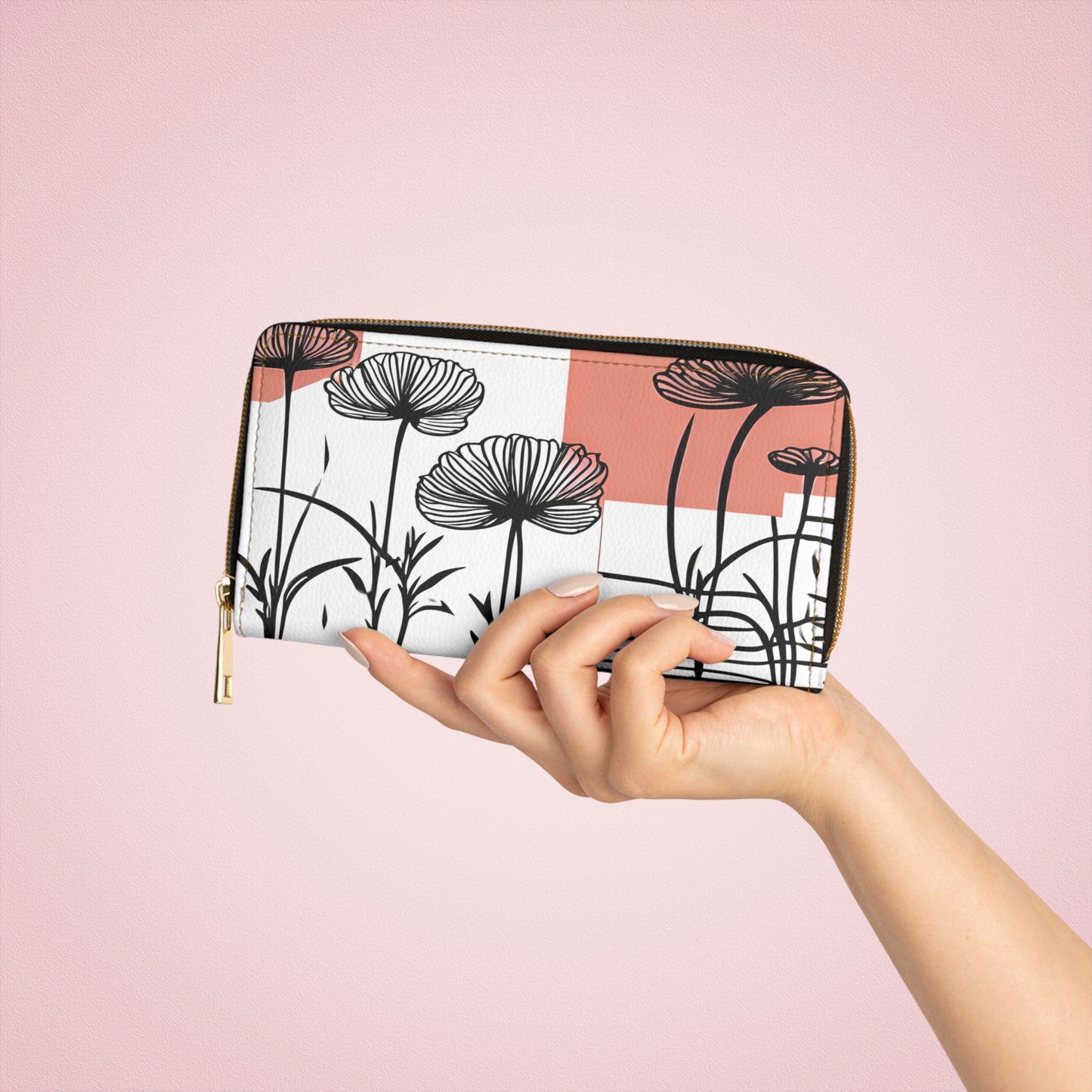 Women's Coastal Floral Print - Women Abstract Wallet
