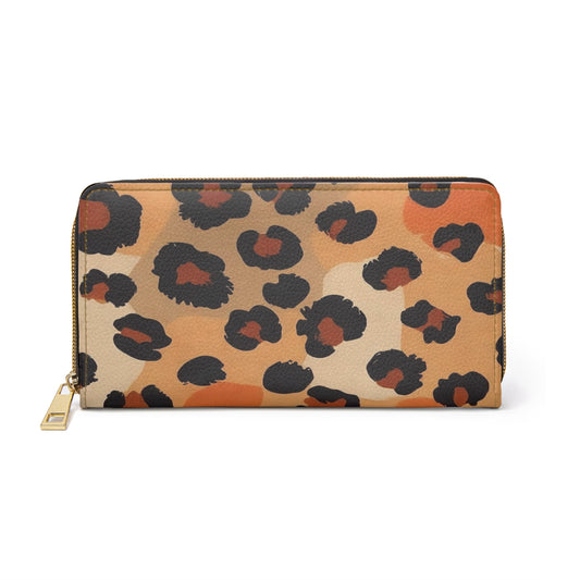 Women's Abstract Leopard Wallet - Vegan