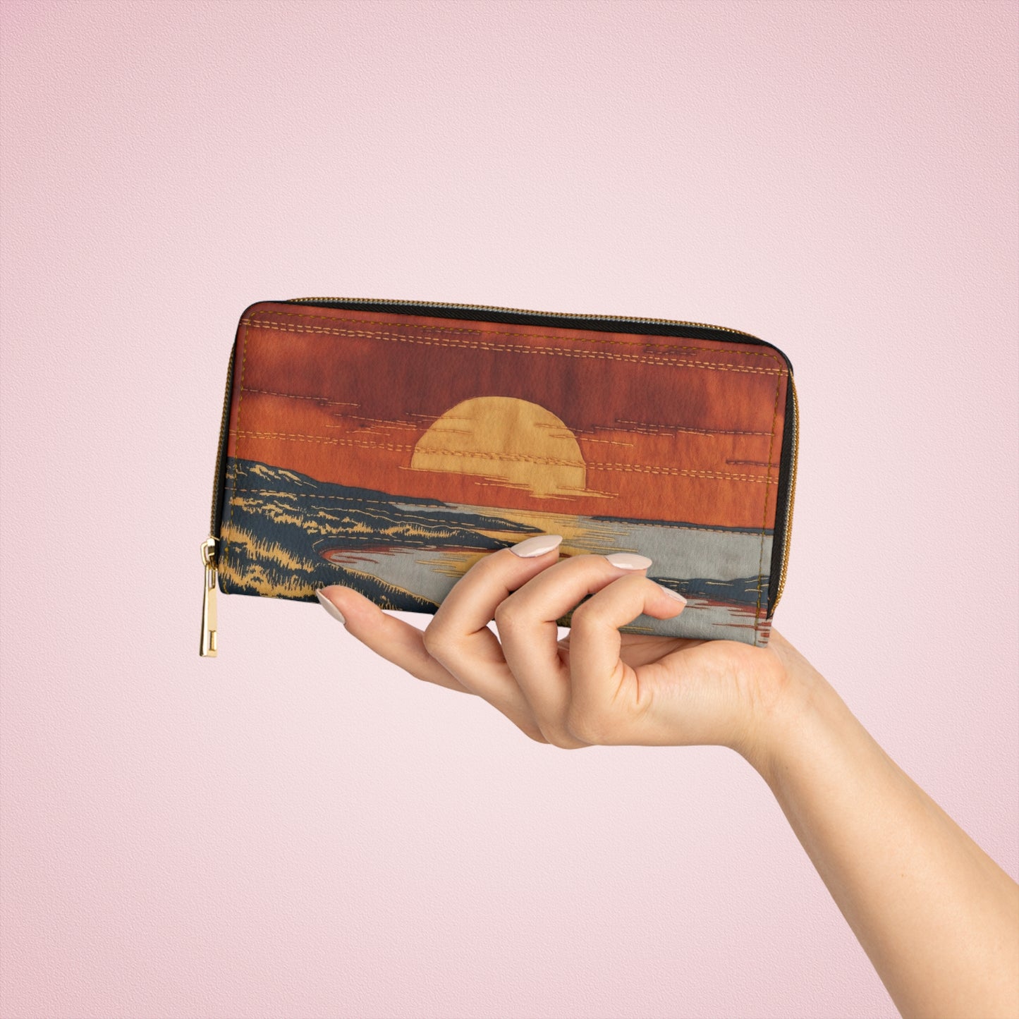Women's Wallets -Seafarer Chic: Vintage Vegan Leathers with Saltwater Patina