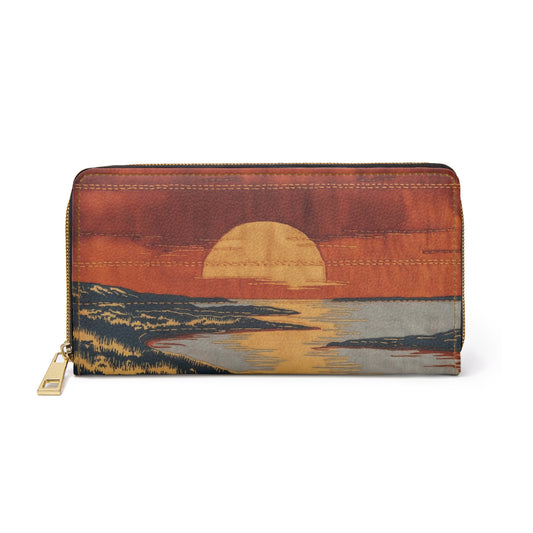 Women's Wallets -Seafarer Chic: Vintage Vegan Leathers with Saltwater Patina