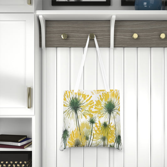 Dandelion Shoulder Tote Bag, Colorful Beach Bag, Eco-Friendly Cotton Tote, Perfect for Summer Outings, Great Gift for Friends