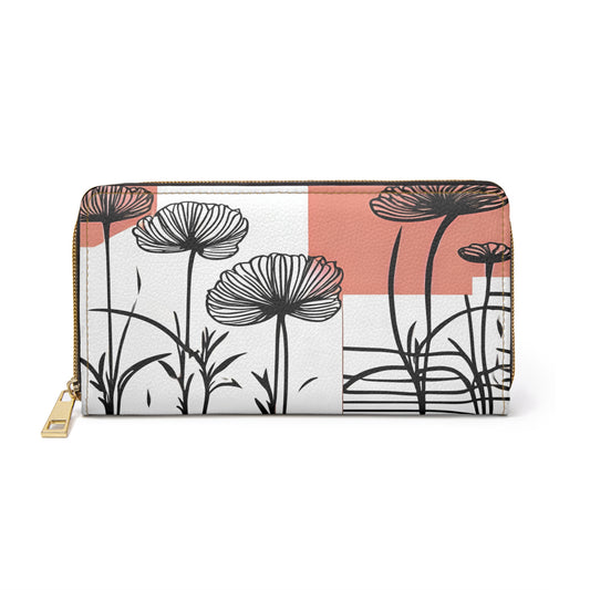 Women's Coastal Floral Print - Women Abstract Wallet