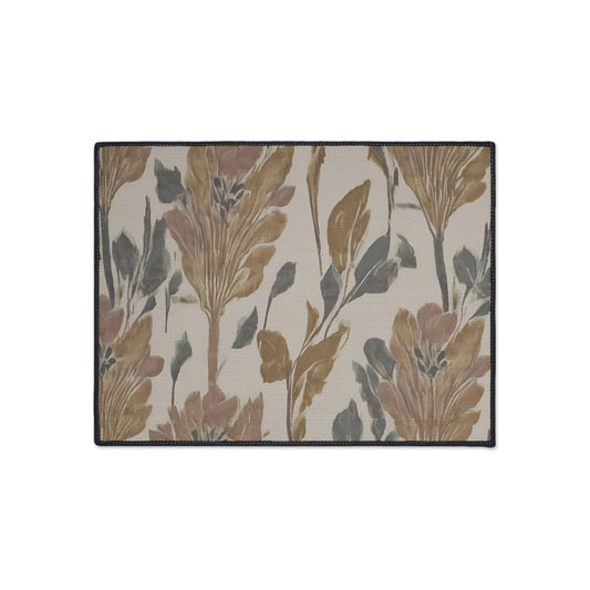 Stylish Heavy Duty Floor Mat - Elegant Floral Indoor/Outdoor Rug, Home Decor, Kitchen Mat, Entryway Welcome Mat, Durable Utility Mat