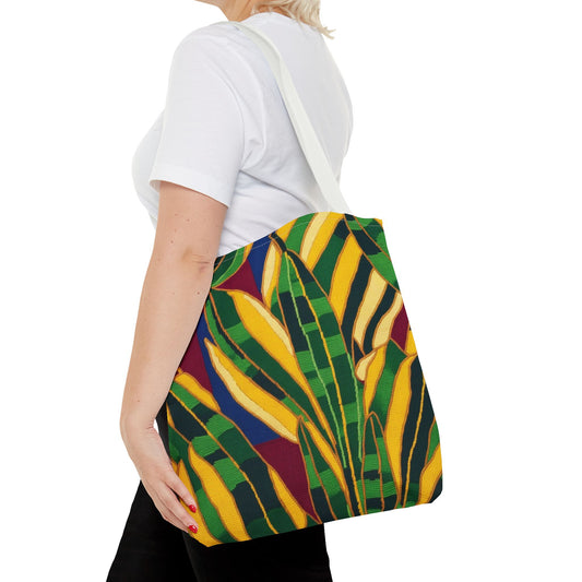 All-Over Colorful Tropical Palm Leaves Tote