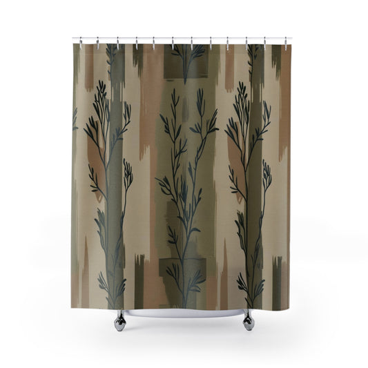 Shower Curtain with Leaf Design, Boho Bathroom Decor, Eco-friendly Home Accents, Gift for New Homeowners, Rustic [...]