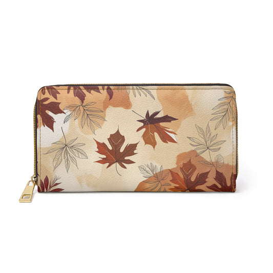 Women's Toasted Beige Autumn Leaf Wallet   - Perfect for Everyday Use & Gifting